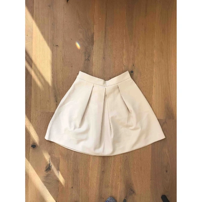 Pre-owned Patrizia Pepe Mini Skirt In Ecru