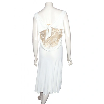 Pre-owned Valentino Mid-length Dress In White