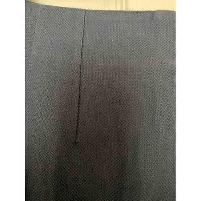 Pre-owned Chloé Silk Straight Pants In Blue