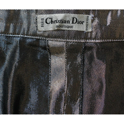 Pre-owned Dior Silver Silk Shorts