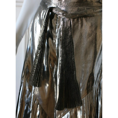 Pre-owned Dior Silver Silk Shorts