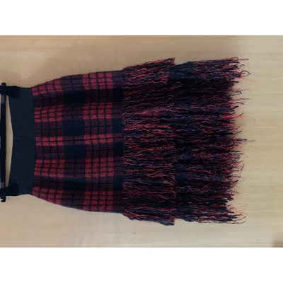 Pre-owned Balmain Wool Mid-length Skirt In Multicolour