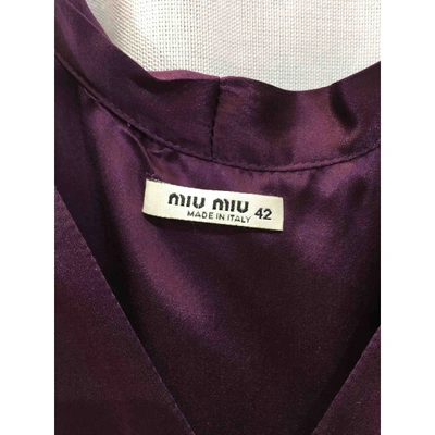 Pre-owned Miu Miu Mid-length Dress In Purple