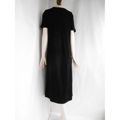 Pre-owned Balmain Wool Maxi Dress In Black