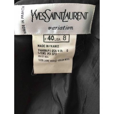 Pre-owned Saint Laurent Wool Short Vest In Anthracite