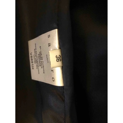 Pre-owned Sandro Navy Polyester Jacket