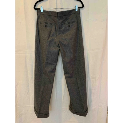 Pre-owned Max Mara Grey Wool Trousers