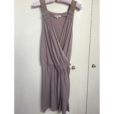 Pre-owned Vanessa Bruno Wool Mid-length Dress In Purple