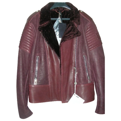 Pre-owned Belstaff Burgundy Leather Jacket