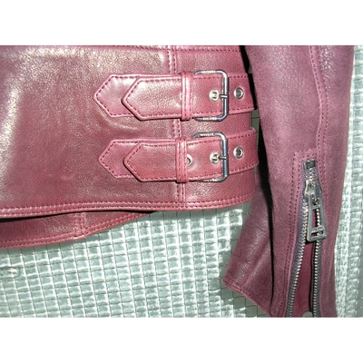 Pre-owned Belstaff Burgundy Leather Jacket