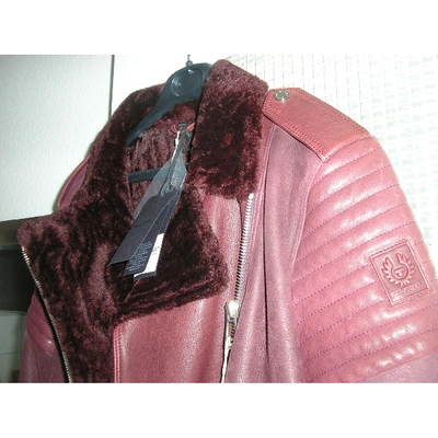 Pre-owned Belstaff Burgundy Leather Jacket