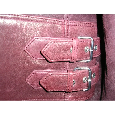 Pre-owned Belstaff Burgundy Leather Jacket