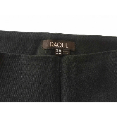 Pre-owned Raoul Trousers In Black
