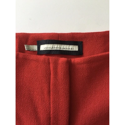 Pre-owned Aquilano Rimondi Wool Slim Pants In Red