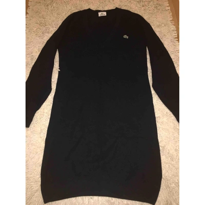 Pre-owned Lacoste Live Mid-length Dress In Black