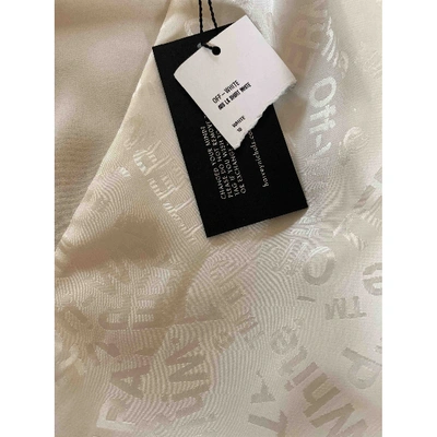 Pre-owned Off-white White Polyester Top