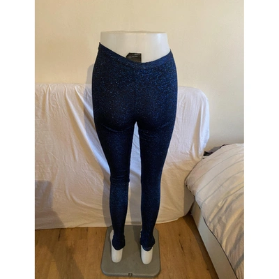 Pre-owned Prada Blue Viscose Trousers