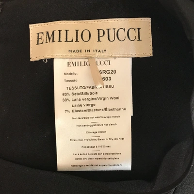 Pre-owned Emilio Pucci Black Silk Dress