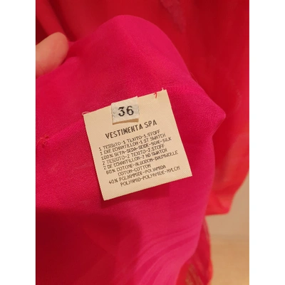 Pre-owned Emanuel Ungaro Silk Mid-length Dress In Pink