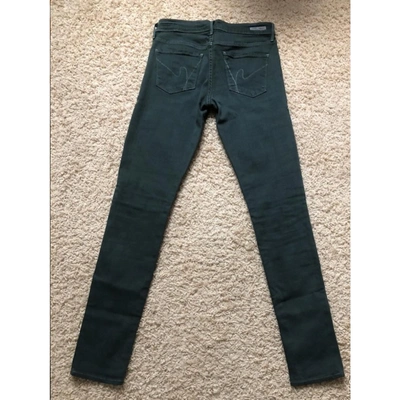Pre-owned Citizens Of Humanity Green Cotton Trousers