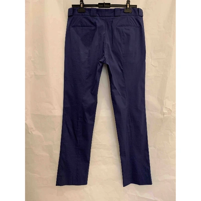 Pre-owned Prada Straight Pants In Blue