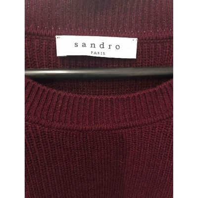 Pre-owned Sandro Burgundy Wool Knitwear