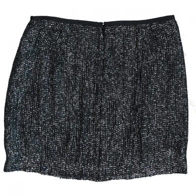 Pre-owned Jcrew Silk Mini Skirt In Black