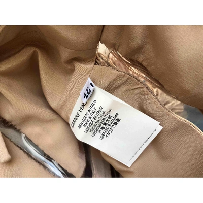 Pre-owned Versace Silk Dress In Beige