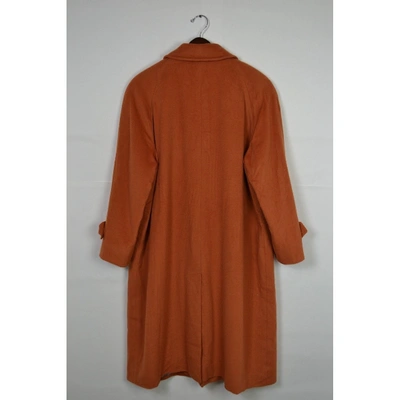 Pre-owned Aquascutum Orange Wool Coat