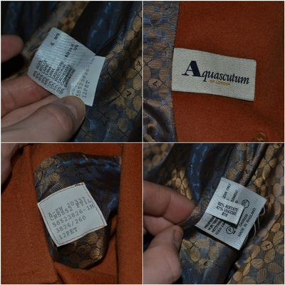 Pre-owned Aquascutum Orange Wool Coat