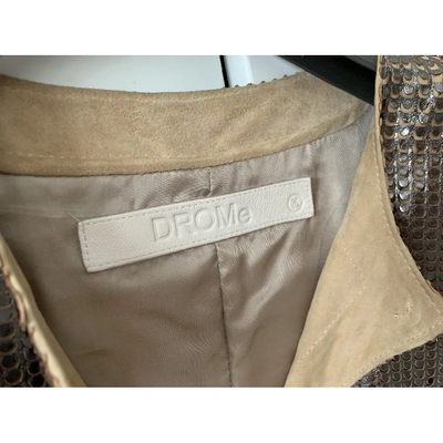 Pre-owned Drome Leather Biker Jacket In Silver