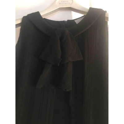 Pre-owned Luisa Beccaria Black Silk Dress