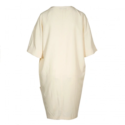 Pre-owned The Row Silk Mid-length Dress In Beige