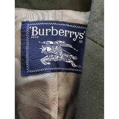 Pre-owned Burberry Wool Blazer In Khaki
