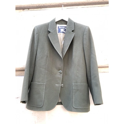 Pre-owned Burberry Wool Blazer In Khaki