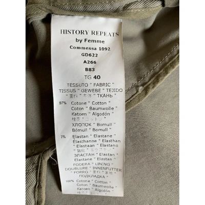 Pre-owned History Repeats Khaki Cotton Jacket