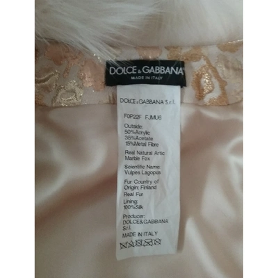 Pre-owned Dolce & Gabbana Gold Fur Jacket