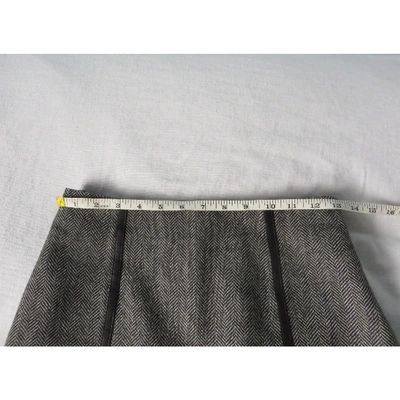 Pre-owned Gucci Wool Mid-length Skirt In Grey