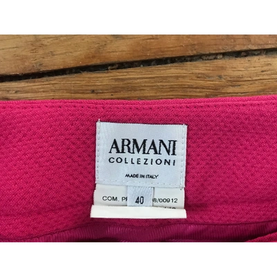 Pre-owned Armani Collezioni Wool Mid-length Skirt In Pink