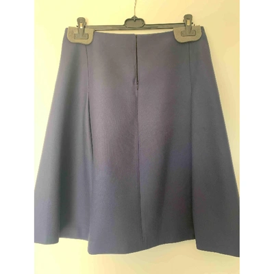 Pre-owned Ferragamo Blue Cotton Skirt