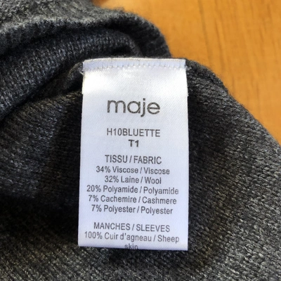 Pre-owned Maje Anthracite Wool  Top