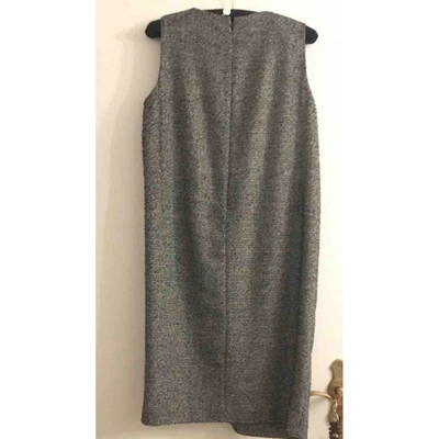 Pre-owned Maison Margiela Wool Mid-length Dress In Grey