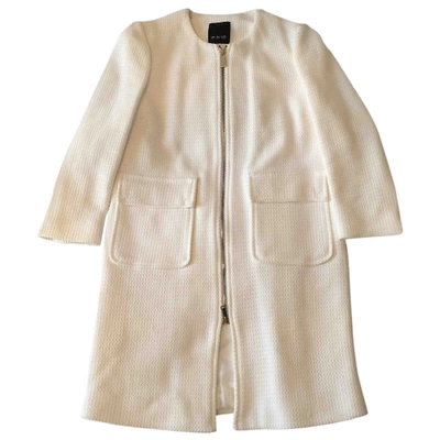 Pre-owned Pinko White Trench Coat