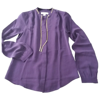 Pre-owned Michael Kors Silk Blouse In Purple