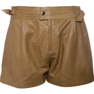 Pre-owned Isabel Marant Leather Shorts In Brown