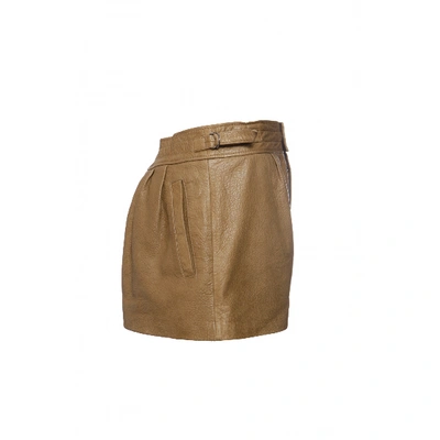 Pre-owned Isabel Marant Leather Shorts In Brown