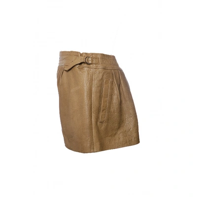 Pre-owned Isabel Marant Leather Shorts In Brown