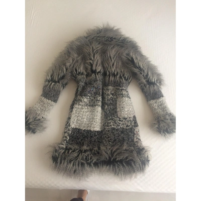 Pre-owned Chanel Grey Wool Coat