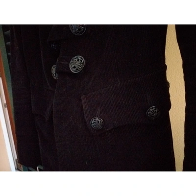 Pre-owned Balmain Black Velvet Jacket
