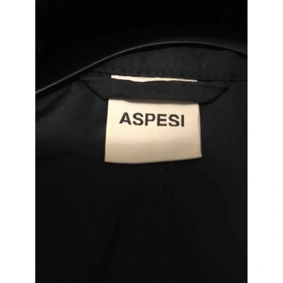 Pre-owned Aspesi Trench Coat In Blue